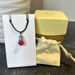 Lenox 8mm July Ruby Floating Birthstone Pendant In Sterling Silver 925 NEW